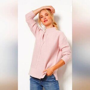 Evereve Foster Turtleneck Ribbed Chunky Knit Sweater Size L